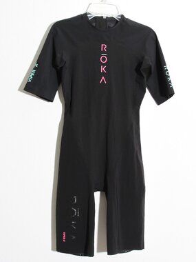 Roka Women's Viper X Swimskin Short Sleeve Ironman Triathlon Black Size Large